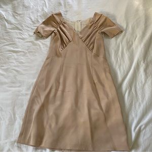 Nude silk dress